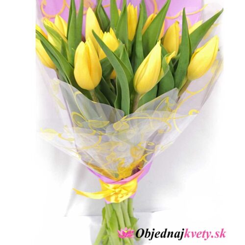 Žlté tulipány na donášku