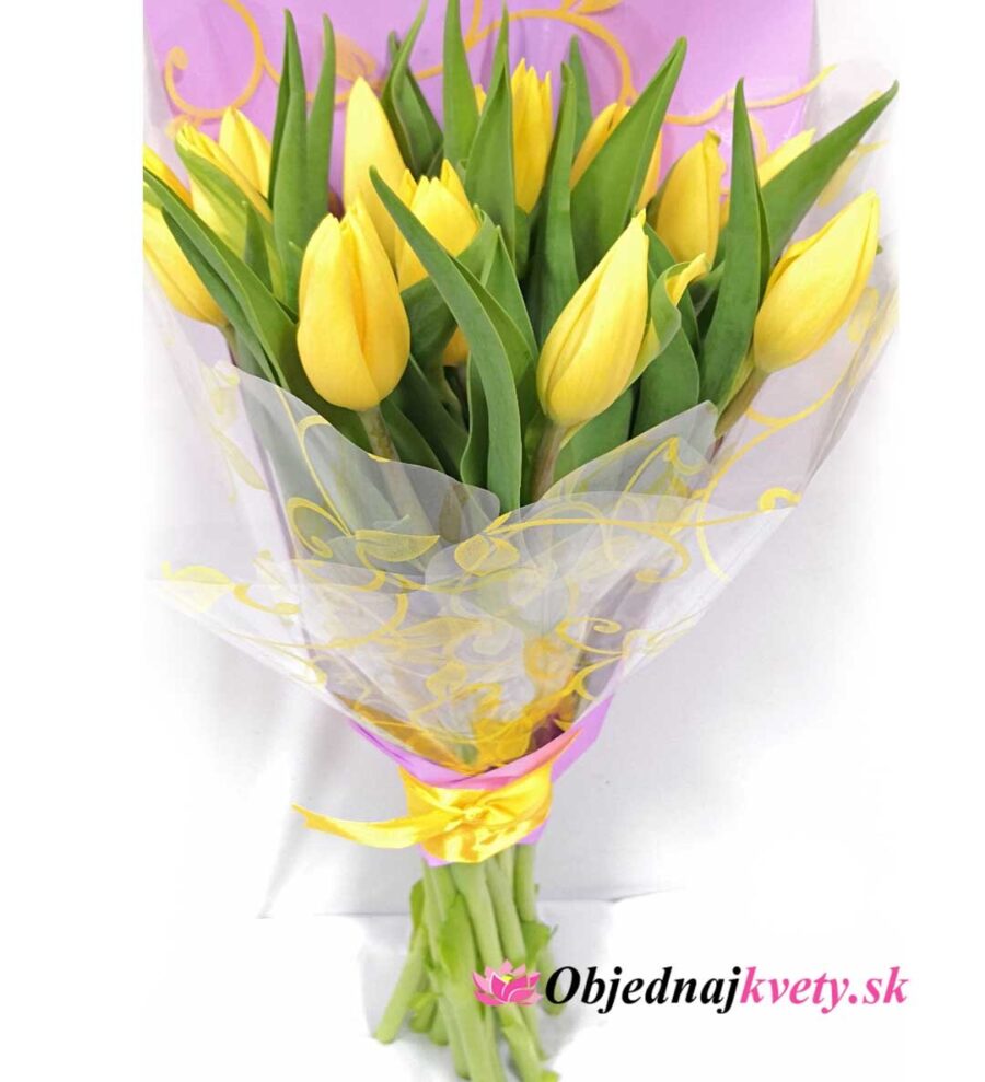 Žlté tulipány na donášku