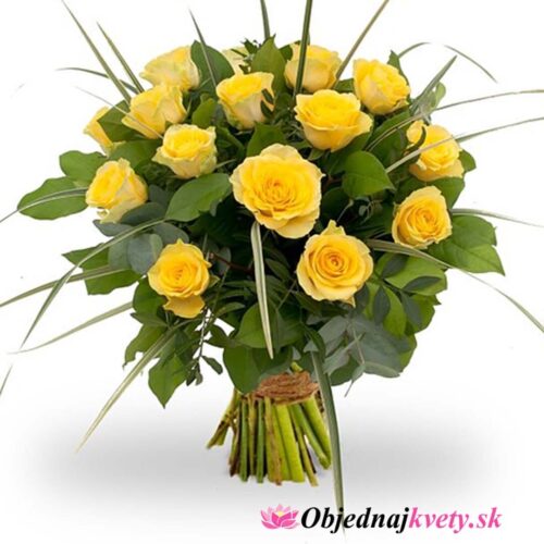 Kytica žltých ruží Averi
