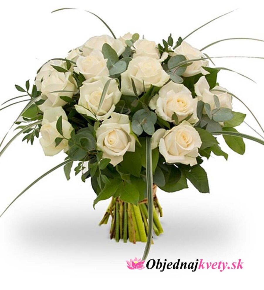 Kytica bielych ruží Averi