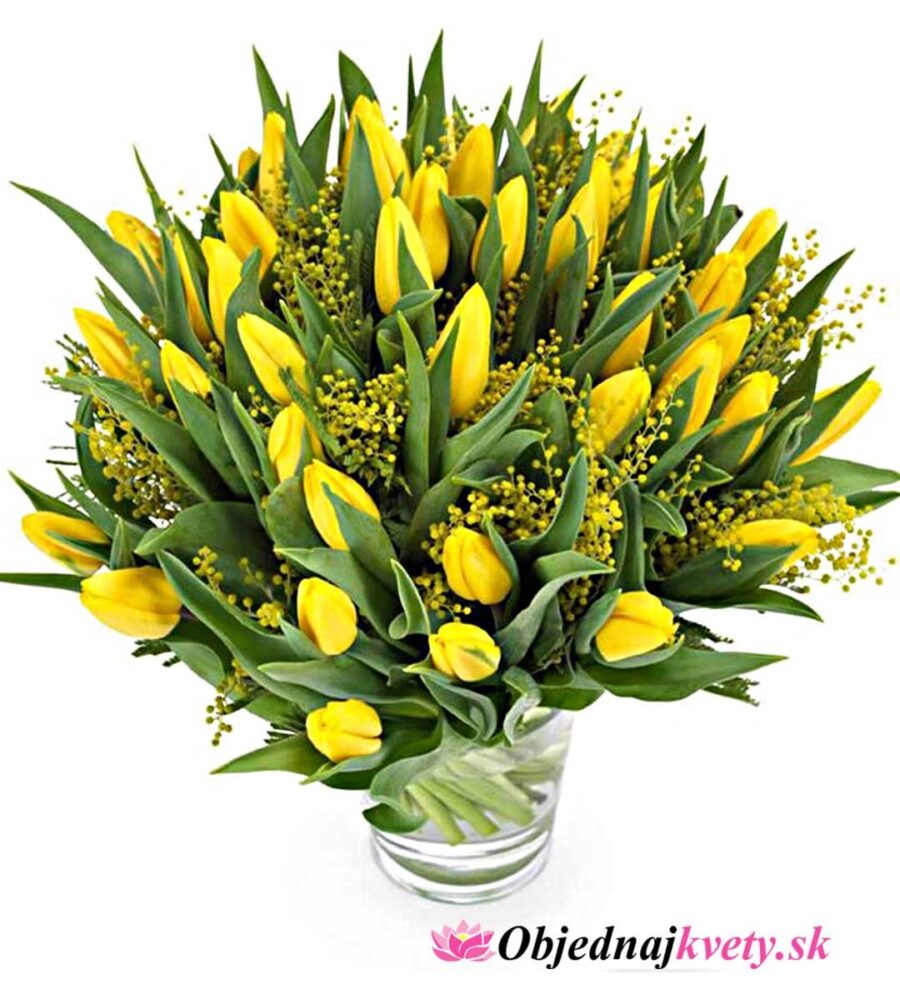 Kytica žltých tulipánov