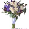 Svadobná kytica hortenzia a biele ruže Purpi