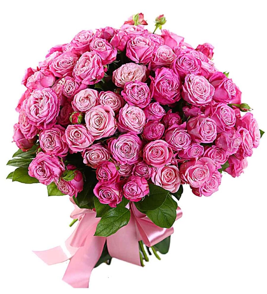 Kytica ružových viackvetých trsových ruží