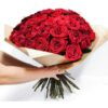 luxusná kytica červených ruží