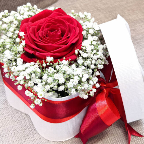 Flower box jedna ruža Love – Obrázok 2