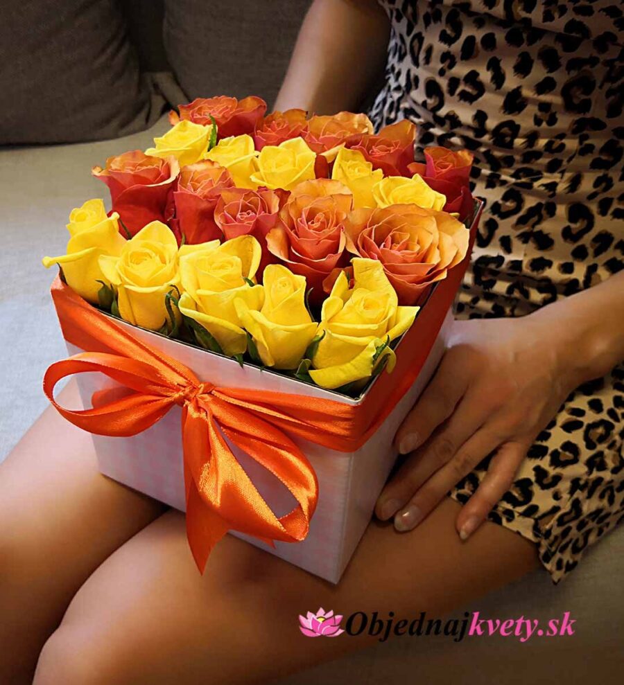 kvetinový box z ruží Edl