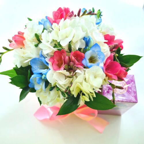 flower box z hortenzie
