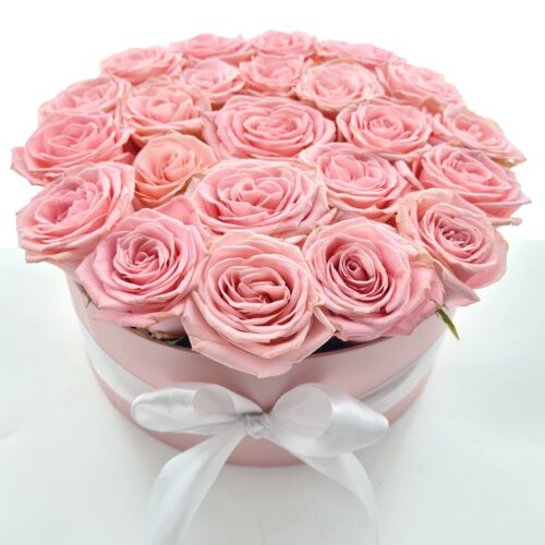 Flower box z ružových ruží Pin