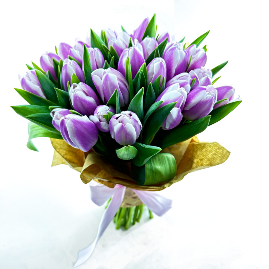 Kytica fialových tulipánov Pur - Image 2