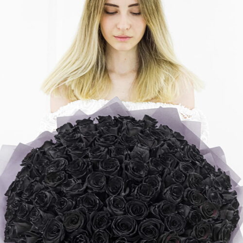 Kytica 101 čiernych ruží