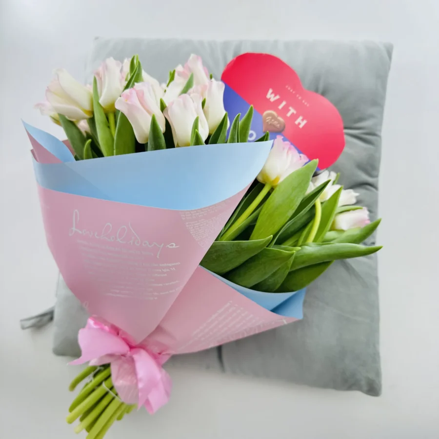 Slabo ružové tulipány Talia - Image 3