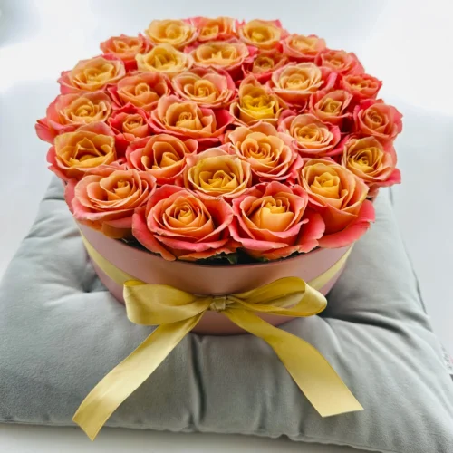 Flower box ružovo žlté ruže Lot – Obrázok 3