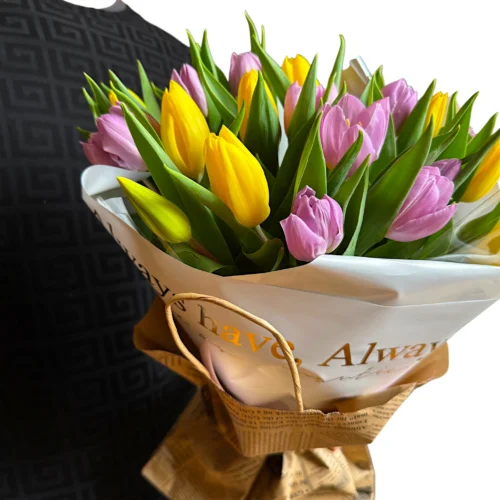 Kytica žlto-ružových tulipánov Tall – Obrázok 2