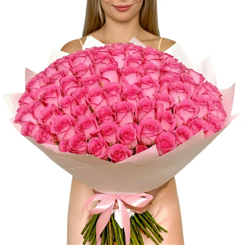 Kytica Bouquet of 100 Pink roses