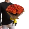 Kytica melírovaných oranžových ruží Sima